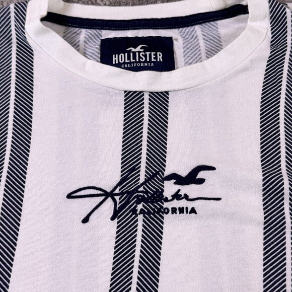 Hollister Men's Vertical Stripe L Logo Tee - Picture 2 of 5